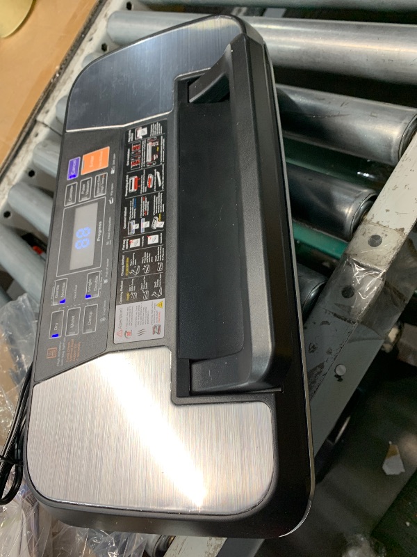 Photo 1 of ***PARTIAL SET - PRICE ADJUSTED***
95KPA Commercial Vacuum Sealer Machine, Fully Automatic Food Sealer with Built-in Cutter for Sous Vide, Meal Prep - Includes 10 Pre-Cut Bags, Bag Rolls, Hose & Starter Kit Black Silver