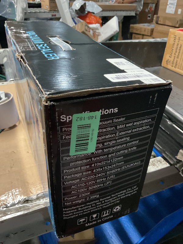 Photo 1 of ***PARTIAL SET - PRICE ADJUSTED***
95KPA Commercial Vacuum Sealer Machine, Fully Automatic Food Sealer with Built-in Cutter for Sous Vide, Meal Prep - Includes 10 Pre-Cut Bags, Bag Rolls, Hose & Starter Kit Black Silver