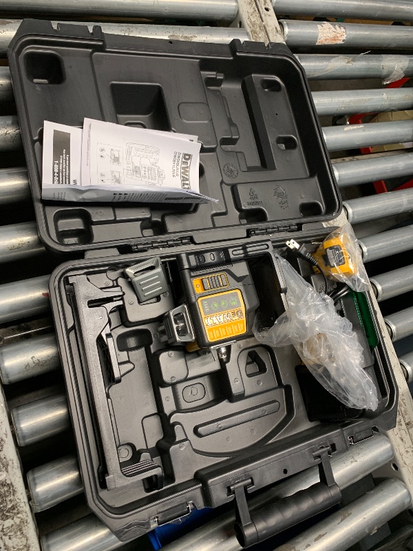 Photo 2 of DEWALT Laser Level 360 Self Leveling, 3 Way Green Laser Leveler Tool 12V MAX with 2.0Ah Battery, Charger and Durable Carrying Case, 100 Ft, Tripod Compatible (DW089LG)