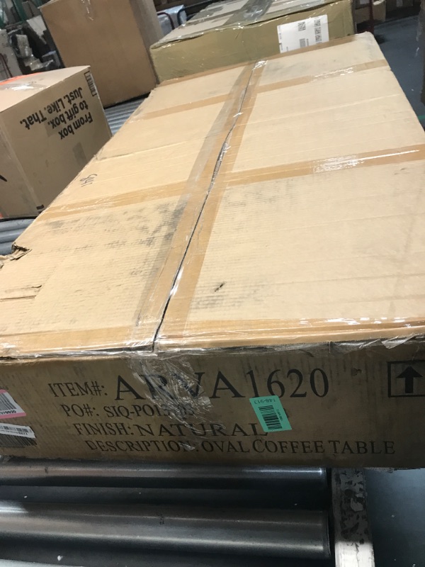 Photo 1 of Durango 54-Inch Farmhouse-Industrial Style Wood Console Table with Two Open Shelves, Solid Wood Top, and Natural Grain and Knots – Fits TVs up to 60 Inches in Living Rooms by Alaterre Furniture