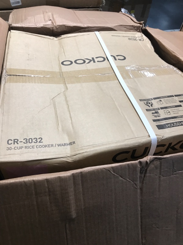 Photo 1 of CUCKOO Commercial Rice Cooker & Warmer, Extra Large Rice Cooker 30-Cup Uncooked / 60-Cup Cooked, Professional Industrial Grain Cooker with Large Capacity, Easy One-Touch Operation, Silver (CR-3032)