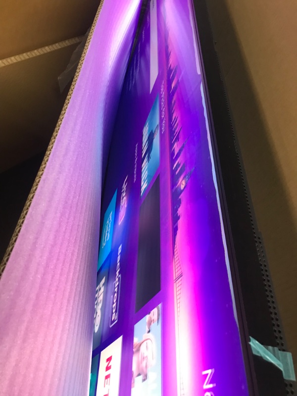 Photo 1 of ***(ITEM TURNS ON UNABLE TO TEST FURTHER)***Roku Smart TV – 65-Inch Pro Series 4K QLED RokuTV with Backlit Roku Voice Remote Pro, Dolby Vision IQ, 120Hz Refresh Rate – Live Local News, Sports, Gaming