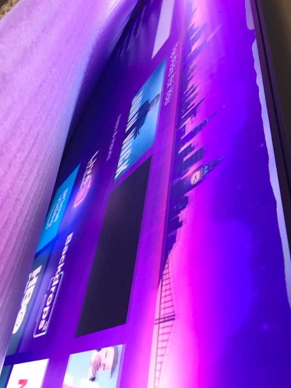 Photo 1 of ***(ITEM TURNS ON UNABLE TO TEST FURTHER)***Roku Smart TV – 65-Inch Pro Series 4K QLED RokuTV with Backlit Roku Voice Remote Pro, Dolby Vision IQ, 120Hz Refresh Rate – Live Local News, Sports, Gaming