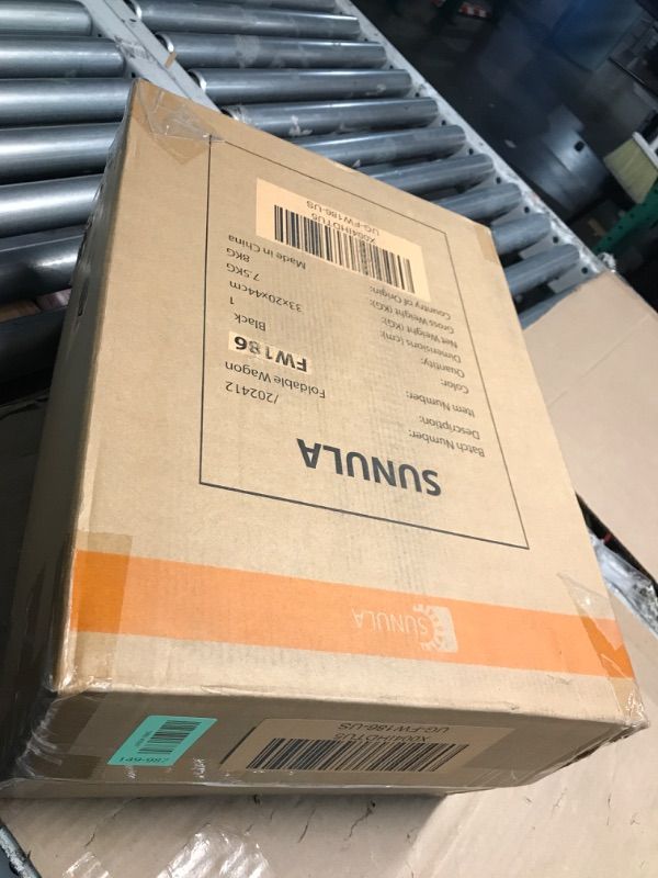 Photo 1 of ***FACTORY SEALED*** Sunula Collapsible Foldable Wagon Cart with 330lbs Weight Capacity, Heavy Duty Folding Wagon Cart with Big All-Terrain Wheels & Drink Holders. Black