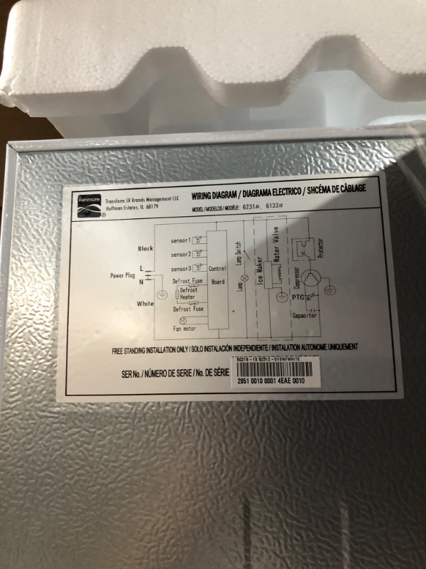 Photo 1 of ****BRAND NEW UNBOXED FOR INSPECTION*****Kenmore 46-62312 30" Top Mount Refrigerator with Freezer - Adjustable Shelving, Humidity-Controlled Crispers, Optional Ice Maker, LED Lighting, ENERGY STAR Certified, 18.2 cu. ft. Capacity - White