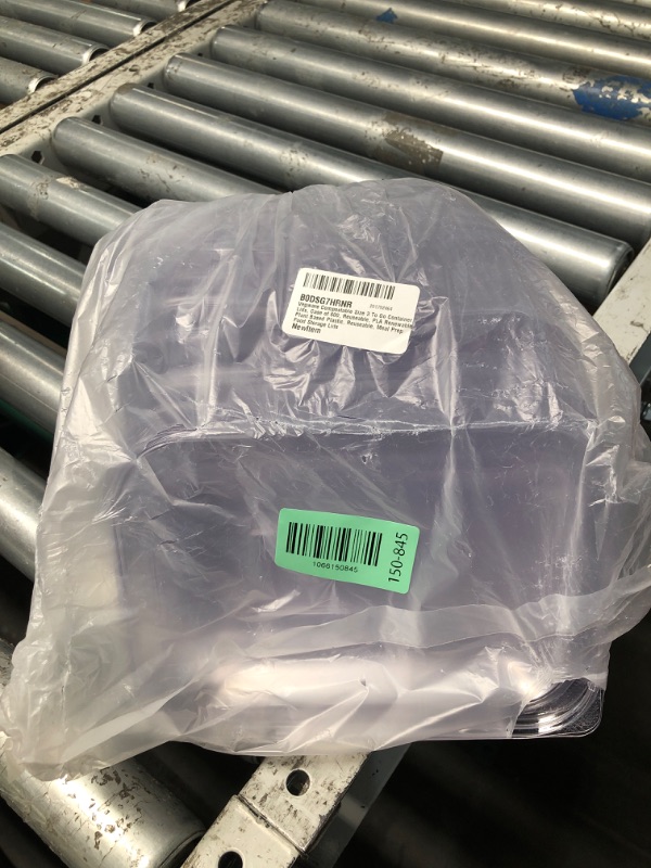 Photo 1 of ***PARTIAL SET-- PRICE ADJUSTED*** Vegware Compostable Size 3 To Go Container Lids, Case of 600, Reuseable, PLA Renewable Plant Based Plastic, Reuseable, Meal Prep Food Storage Lids