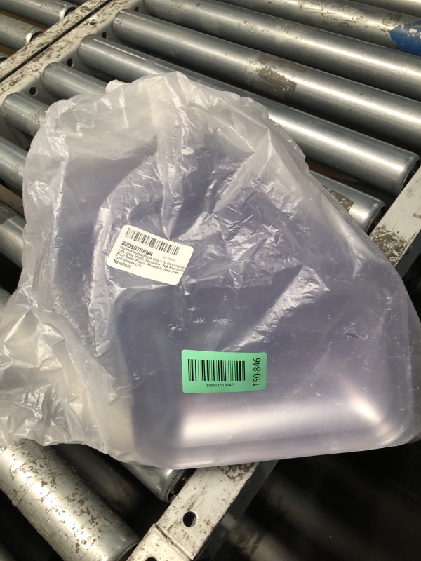 Photo 1 of ***PARTIAL SET-- PRICE ADJUSTED*** Vegware Compostable Size 3 To Go Container Lids, Case of 600, Reuseable, PLA Renewable Plant Based Plastic, Reuseable, Meal Prep Food Storage Lids