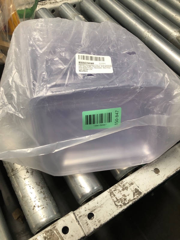 Photo 1 of ***PARTIAL SET-- PRICE ADJUSTED*** Vegware Compostable Size 3 To Go Container Lids, Case of 600, Reuseable, PLA Renewable Plant Based Plastic, Reuseable, Meal Prep Food Storage Lids