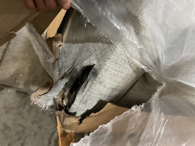 Photo 1 of **ITEM HAS MAJOR DAMAGE TO ONE CORNER**
Signature Design by Ashley Mahoney Contemporary 2-in-1 Tufted Sofa Sleeper with Folding Gel Memory Foam Mattress, Full, Beige