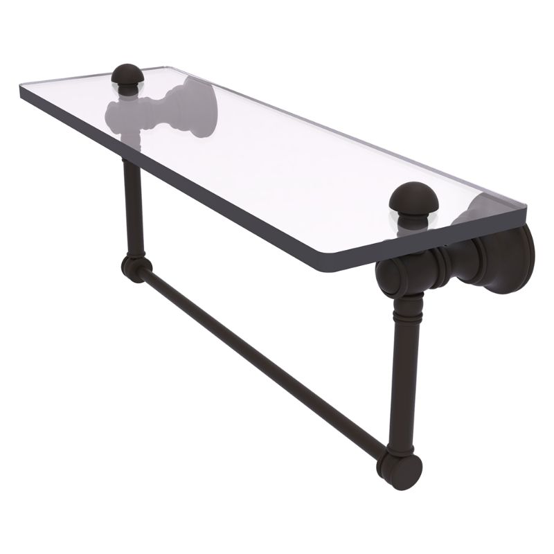 View 1 of (appears to be incomplete) Carolina Collection 16 in. W X 7 in. H X 5.54 in. Glass Rectangular Shelf in Oil Rubbed