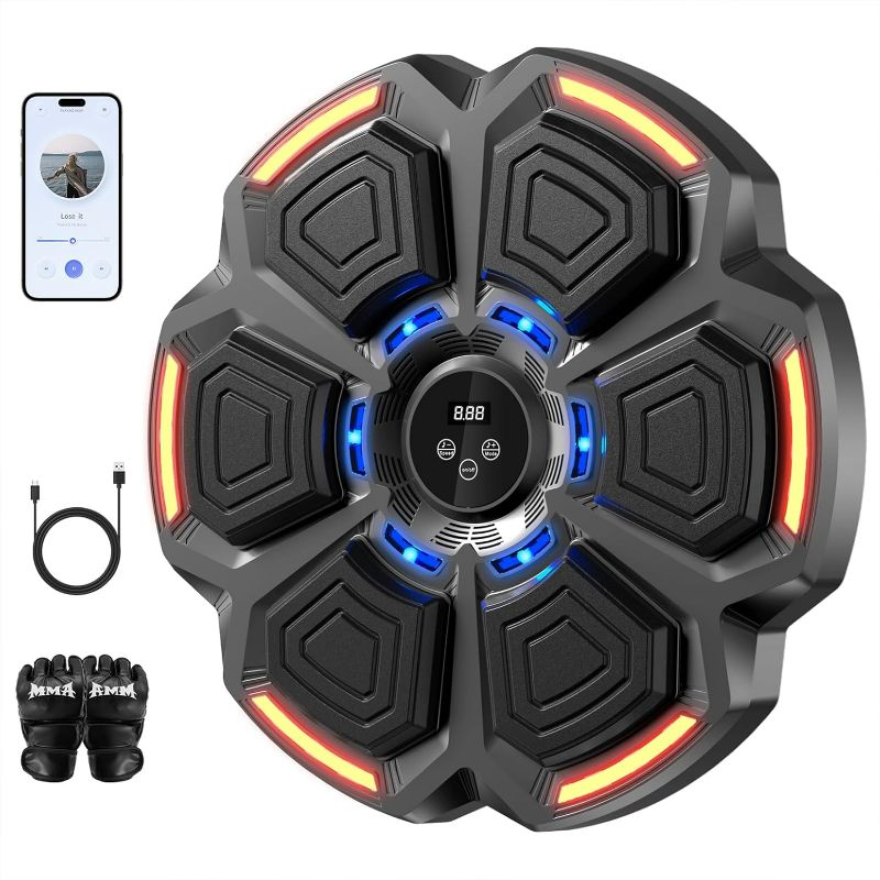 Photo 1 of ***STOCK PHOTO FOR REFERENCE ONLY***
Music Boxing Machine for Adults,Smart Boxing Training Machine,Wall Target Punching Workout for Kids,Reflex Training Suitable for Home,Office,Gym,Fun Fitness Equipment