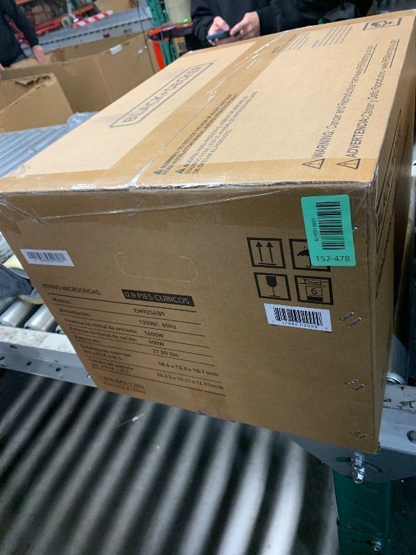 Photo 1 of ***FACTORY SEAL***BLACK+DECKER Digital Microwave Oven with Turntable Push-Button Door, Child Safety Lock, Stainless Steel, 0.9 Cu Ft