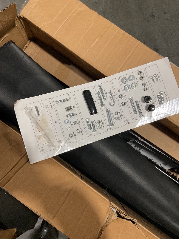 Photo 1 of ** item is missing some hardware and possibly parts** Brinly STS-42BHDK-A 42" Tow-Behind Lawn Sweeper with Dethatcher and Hamper Windscreen