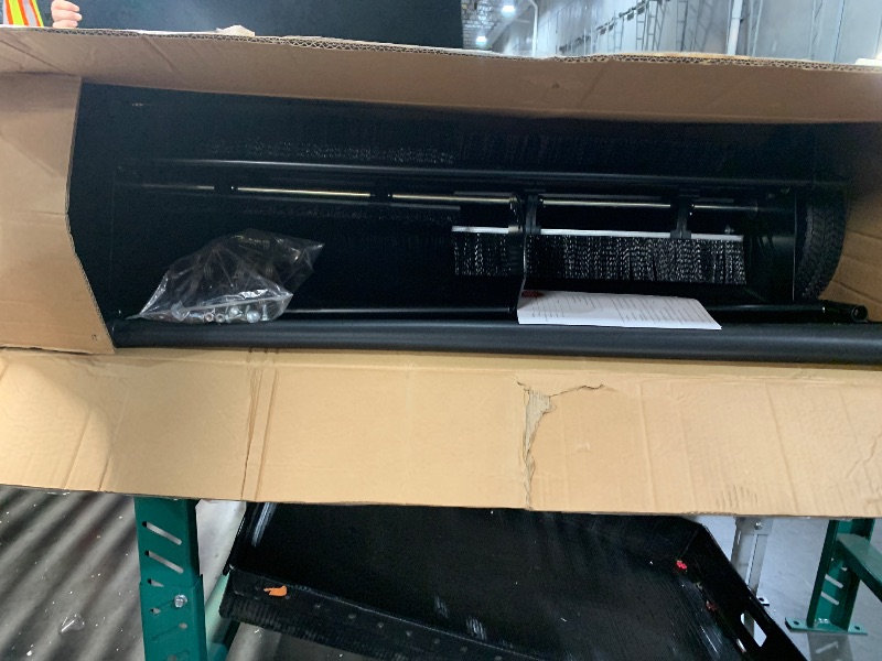 Photo 1 of ** item is missing some hardware and possibly parts** Brinly STS-42BHDK-A 42" Tow-Behind Lawn Sweeper with Dethatcher and Hamper Windscreen