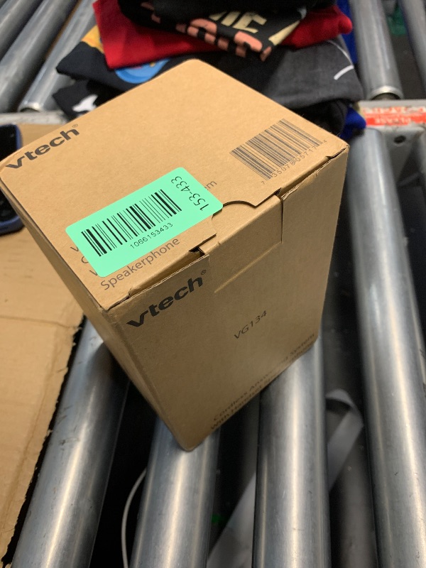 Photo 1 of [New] VTech VG134 DECT 6.0 Cordless Home Phone with Bluetooth Connection, Digital Answering Machine, Backlit Display,Full Duplex Speakerphone, Caller ID/Call Waiting,1000 ft Range (White/Grey)