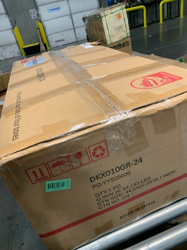 Photo 1 of ***** RIPPED ON CHAIRS***Wisteria Lane Outdoor Patio Furniture Set, 7 Piece Outdoor Dining Sectional Sofa with Dining Table and Chair, All Weather Wicker Conversation Set with Ottoman, Light Grey Cushion