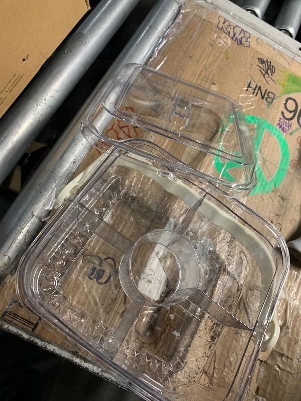 Photo 1 of ***(MINOR DAMAGE/ SEE NOTES FOR DETAILS)***Small Premium Chilled Serving Tray with Lid for Parties,Cold Dish Perfect for Fruits,Veggies,Shrimp Cocktail - Keeps Food Cool,Ice Chilled Party Platter for Vegetables,Snacks,Candy and Appetizers