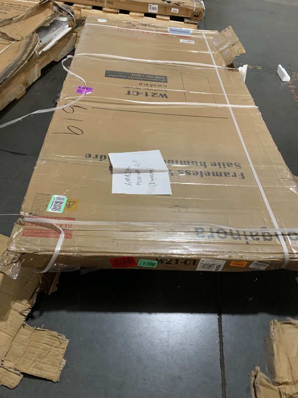 Photo 1 of ***FACTORY SEALED*** ***TRUCK/TRAILER PICKUP ONLY*** Shower Glass Panel, 36" W x 76" H Fixed Shower Screen Panel with 3/8"(10mm) SGCC Clear Tempered Glass, Frameless Walk in Shower Door for Bathroom (Chrome, 36" W x 76" H)