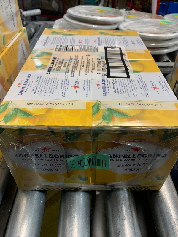 View 2 of ****EXP DATE 01.20.27****
Sanpellegrino Zero Grams Added Sugar Italian Sparkling Drinks Lemonade, Sparkling Lemon Beverage, 24 Pack of 11.15 Fl Oz Can