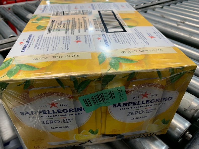 View 2 of ****EXP DATE 01.20.27****
Sanpellegrino Zero Grams Added Sugar Italian Sparkling Drinks Lemonade, Sparkling Lemon Beverage, 24 Pack of 11.15 Fl Oz Cans