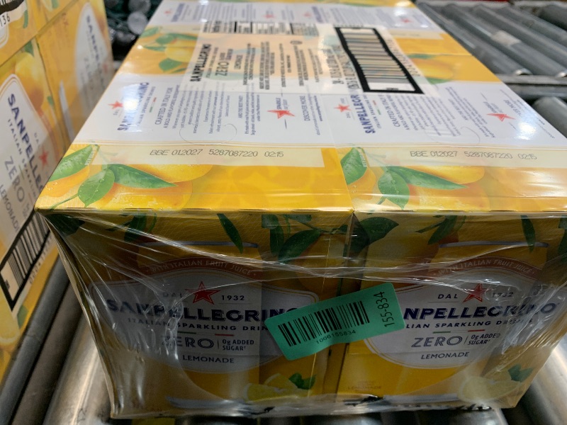 View 2 of ****EXP DATE 01.20.27****
Sanpellegrino Zero Grams Added Sugar Italian Sparkling Drinks Lemonade, Sparkling Lemon Beverage, 24 Pack of 11.15 Fl Oz Cans