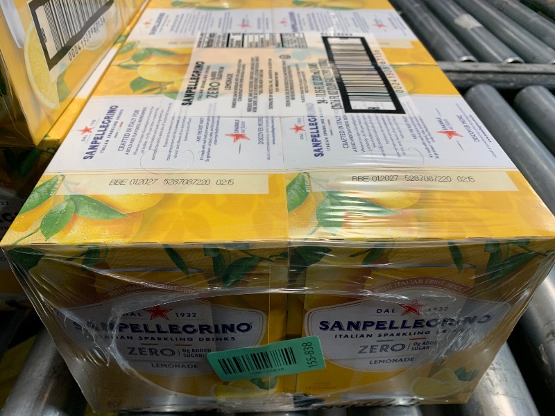 Photo 1 of ****EXP DATE 01.20.27****
Sanpellegrino Zero Grams Added Sugar Italian Sparkling Drinks Lemonade, Sparkling Lemon Beverage, 24 Pack of 11.15 Fl Oz Cans