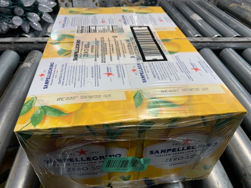 Photo 1 of ****EXP DATE 01.20.27****
Sanpellegrino Zero Grams Added Sugar Italian Sparkling Drinks Lemonade, Sparkling Lemon Beverage, 24 Pack of 11.15 Fl Oz Cans