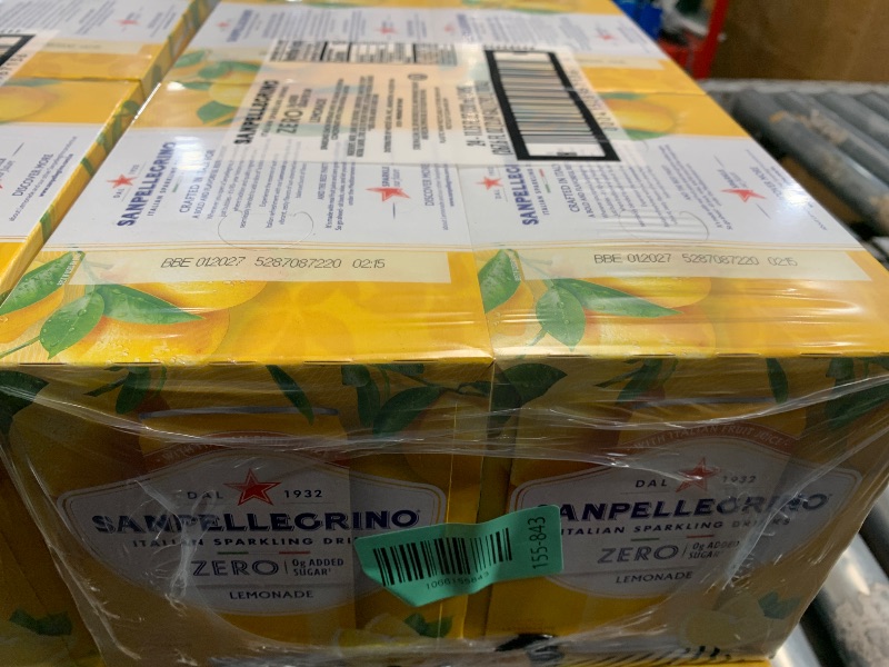 View 2 of ****EXP DATE 01.20.27****
Sanpellegrino Zero Grams Added Sugar Italian Sparkling Drinks Lemonade, Sparkling Lemon Beverage, 24 Pack of 11.15 Fl Oz Cans