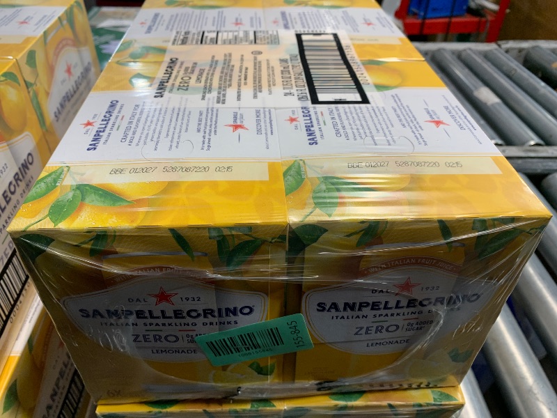 View 2 of ****EXP DATE 01.20.27****
Sanpellegrino Zero Grams Added Sugar Italian Sparkling Drinks Lemonade, Sparkling Lemon Beverage, 24 Pack of 11.15 Fl Oz Cans