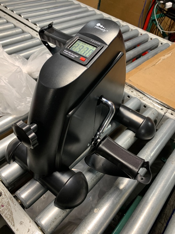 Photo 1 of ***(MINOR DAMAGE/ PEDALS BENT)***Mini Exercise Bike, himaly Under Desk Bike Pedal Exerciser Portable Foot Cycle Arm & Leg Peddler Machine with LCD Screen Displays