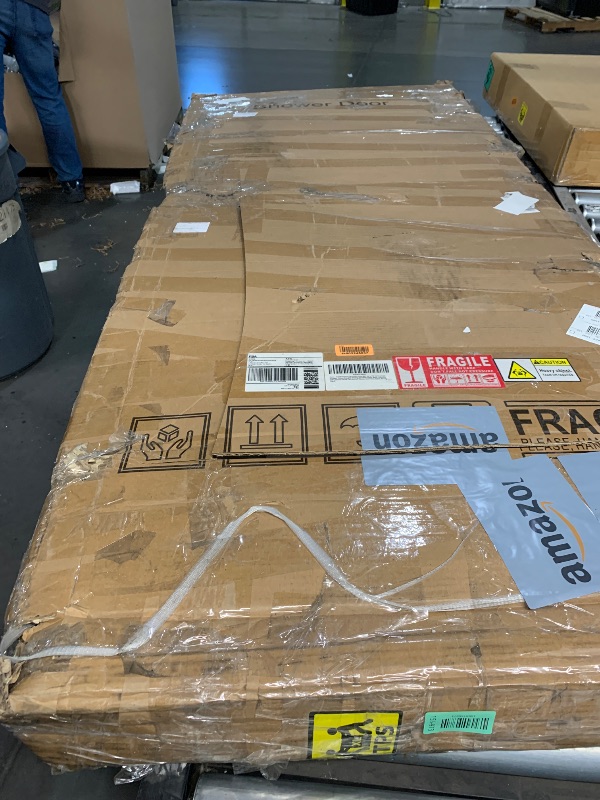 Photo 1 of ************INCOMPLETE, MISSING 1 OF THE PANELS OF GLASS AND SOME MOUNTING PIECES****************
AVKENOEDY Shower Door,60" W x 74" H Frameless Shower Door,Double Sliding Shower Door with Premium 1/4" (6mm) Thick Tempered Glass, Stainless Steel, Matte Bla