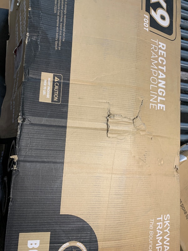 Photo 1 of ****PARTIAL SET 1 OF 2**** SKYWALKER TRAMPOLINES 9 x 15 FT Rectangle Trampoline With Safety Enclosure Net, Outdoor, ASTM Approved, Recreational for Kids