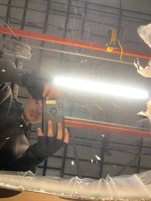 Photo 1 of ***MINOR SCRATCHES ON MIRROR/IN PICTURE BELOW***Hasipu Home Gym Workout Mirror 72" L x 36" W-1pc Large Full Length Mounted Full Body Frameless Mirror for Workout, Yoga, Garage, Bedroom, Dance