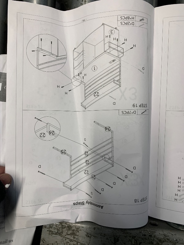 Photo 1 of ****STOCK PHOTO FOR REFERENCE ONLY***TVU Bakers Rack with Power Outlet and LED Light, Microwave Stand with Storage Cabinet, Coffee Bar Cabinet Station with 6 Hooks for Kitchen, Dining Room, Living Room, Coffee Bar, Rustic Brown,Black
