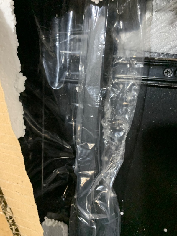 Photo 1 of ****STOCK PHOTO FOR REFERENCE ONLY***TVU Bakers Rack with Power Outlet and LED Light, Microwave Stand with Storage Cabinet, Coffee Bar Cabinet Station with 6 Hooks for Kitchen, Dining Room, Living Room, Coffee Bar, Rustic Brown,Black