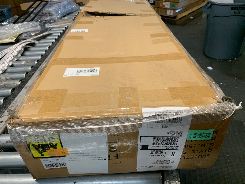 Photo 1 of ***STOCK PHOTO FOR REFERENCE ONLY***
YITAHOME LED Farmhouse TV Stand for 75 Inch w/Outlets, Modern Entertainment Center with Glass Doors and Adjustable Storage Shelves, Media Console TV Cabinet for for Living Room, WHITE