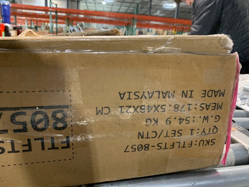 Photo 1 of ***STOCK PHOTO FOR REFERENCE ONLY***
YITAHOME LED Farmhouse TV Stand for 75 Inch w/Outlets, Modern Entertainment Center with Glass Doors and Adjustable Storage Shelves, Media Console TV Cabinet for for Living Room, WHITE