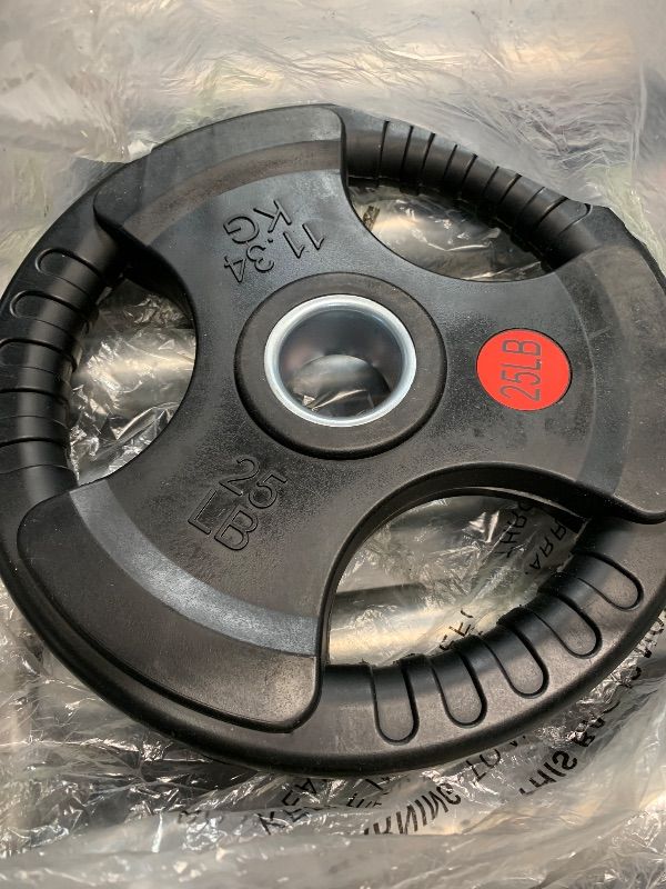 Photo 1 of ****STOCK PHOTO FOR REFERENCE ONLY/ONLY ONE 25LB WEIGHT***GIKPAL 25LBS Weight Plates, 2-inch Olympic Weight Plates for Weight Lifting and Strength Training, Barbell Weight Set for Home Gym (25LBS)