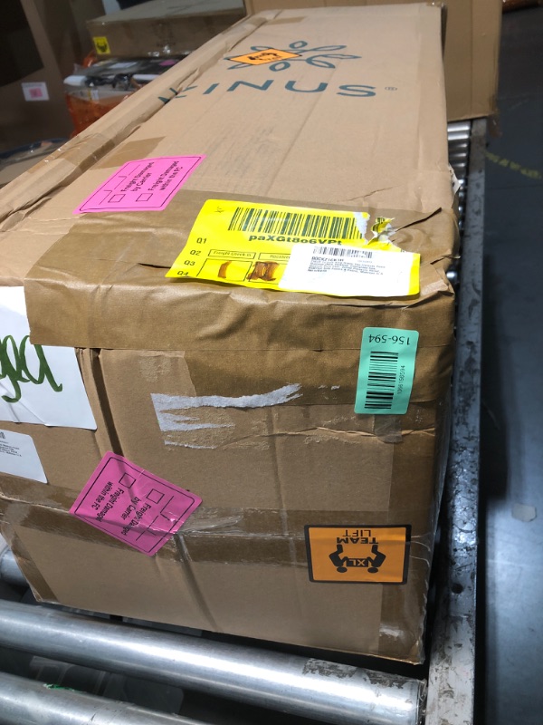 Photo 1 of ****OPENED FOR INSPECTION******DAMAGED BOX***ZINUS 12 Inch King Green Tea Memory Foam Mattress [New Version], Fiberglass free, Medium Firm Feel, Zoned Pressure Relief, Certified Safe Foams & Fabric, Mattress in A Box