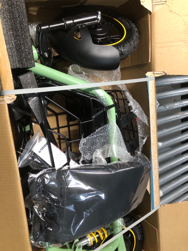 Photo 1 of ****FACTORY SEALED******OPENED FOR INSPECTION****Urbanmax Upgraded Electric Scooter for Adults with Seat C1Pro, 19MPH & 25 Miles Range, 12" Pneumatic Tires, Dual Shock Absorbers, Dual Brakes, Removable Basket, UL2272 Certified – Green
