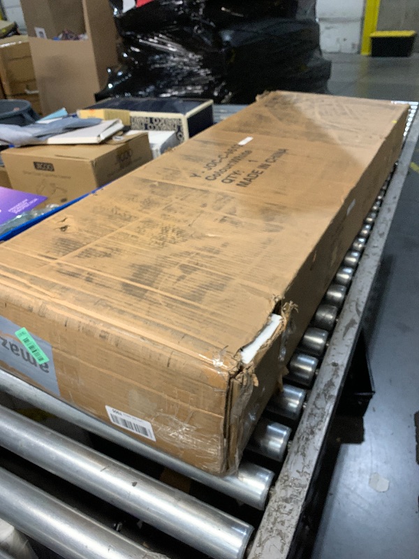 Photo 1 of ***PARTIAL SET***
72" Coffee Bar Cabinet with Power Outlet & LED Light, Farmhouse Large Kitchen Hutch with Sliding Barn Door, Tall Bar Cabinets with Storage Drawers & Wine Glass Rack,Pantry China Cabinet for Home,White