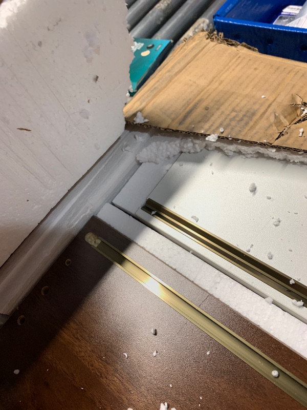 Photo 4 of ***PARTIAL SET***
72" Coffee Bar Cabinet with Power Outlet & LED Light, Farmhouse Large Kitchen Hutch with Sliding Barn Door, Tall Bar Cabinets with Storage Drawers & Wine Glass Rack,Pantry China Cabinet for Home,White