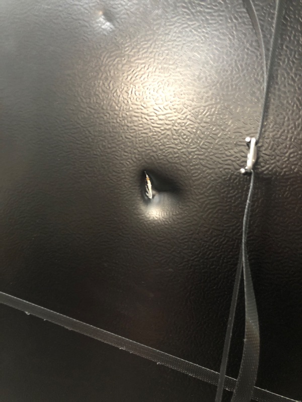 Photo 1 of ** ITEM IS UNUSED BUT HAS DAMAGE TO SIDE GOES ALL THE WAY THROUGH**
BLACK+DECKER 16 Cu. Ft. French Door Refrigerator with Built-in Ice Maker, Full Size Refrigerator with Bottom Mount Freezer Drawer, Frost Free, ENERGY STAR certified, BRF1600GIMB, Black