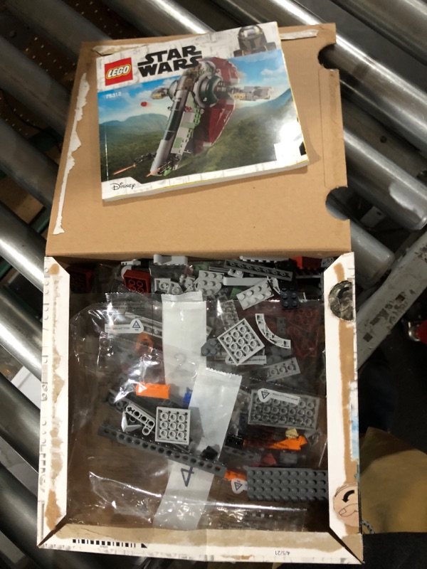 Photo 1 of **OPENED BAGS**LEGO Star Wars Boba Fett Starship 75312 Building Toy - Mandalorian Model Set Featuring Iconic Starfighter with Rotating Wings and 2 Minifigures, Fun and Imaginative Build for Kids Age 9+