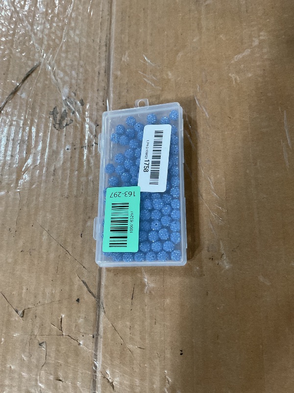 Photo 1 of * does not come with 120 pieces *
LAIDANLA 120pcs 10mm Light Blue Rhinestone Beads Baseball Beads for Crafting, Shiny Round Shamballa Disco Beads, Sparkle Crystal Clay Bead Bulk for Bracelet Necklace Jewelry Making DIY