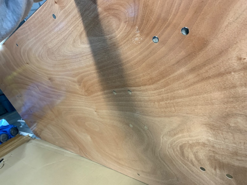 Photo 1 of ***DAMAGED - SEE NOTES/PICTURES***Flash Furniture Gael 6' Wood Folding Training and Event Table, Rectangular Folding Training Table with Smooth Clear Coated Finished Top, Natural