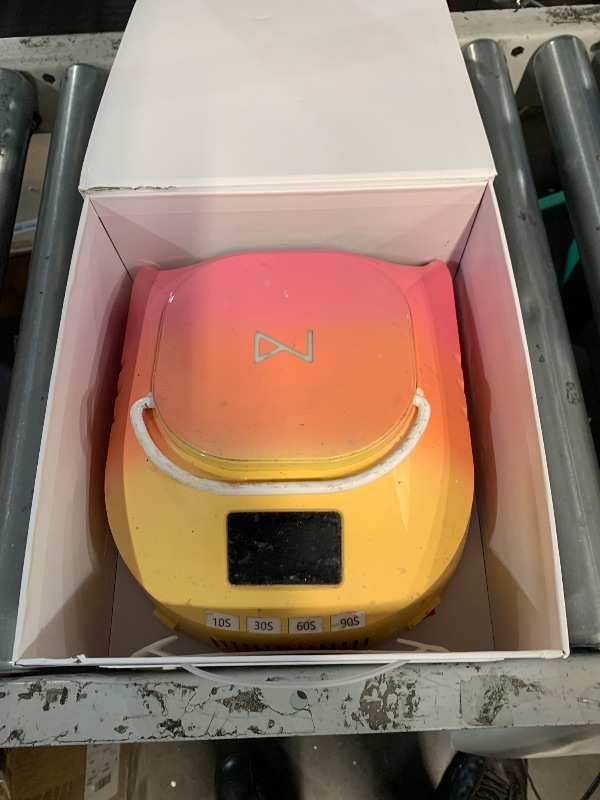 Photo 1 of ***(MISSING POWER CORD/ UNABLE TO TEST ITEM)***GlowPro Professional Hybrid 86W Wireless Rechargeable LED Nail Curing Lamp - Dries Gel Nails Fast, Ideal for Manicure & Pedicure (Ombre Orange)