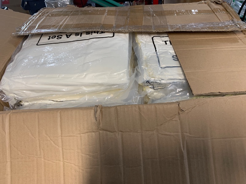 Photo 1 of ***FACTORY SEALED*** ***LIKE NEW OPEN BOX*** VitalCozy 100 Pack Fleece Throw Blankets Bulk 50 x 60 Inch Soft Plush Fluffy Cozy Blankets for Bed Sofa Home Office Wedding Gifts Operation Christmas Items Homeless Donation (Cream White)