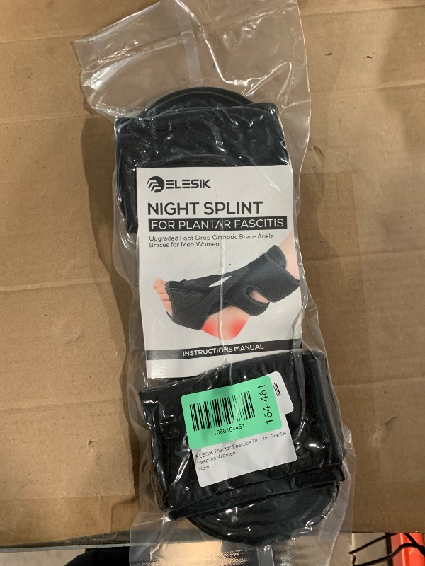 Photo 1 of  ***FACTORY SEALED*** ELESIK Plantar Fasciitis Night Splint and Brace, Upgraded Planters Facetious Relief, Foot Drop and Achilles Tendonitis Relief Brace. Night Splint for Plantar Fasciitis Women & Men, Black