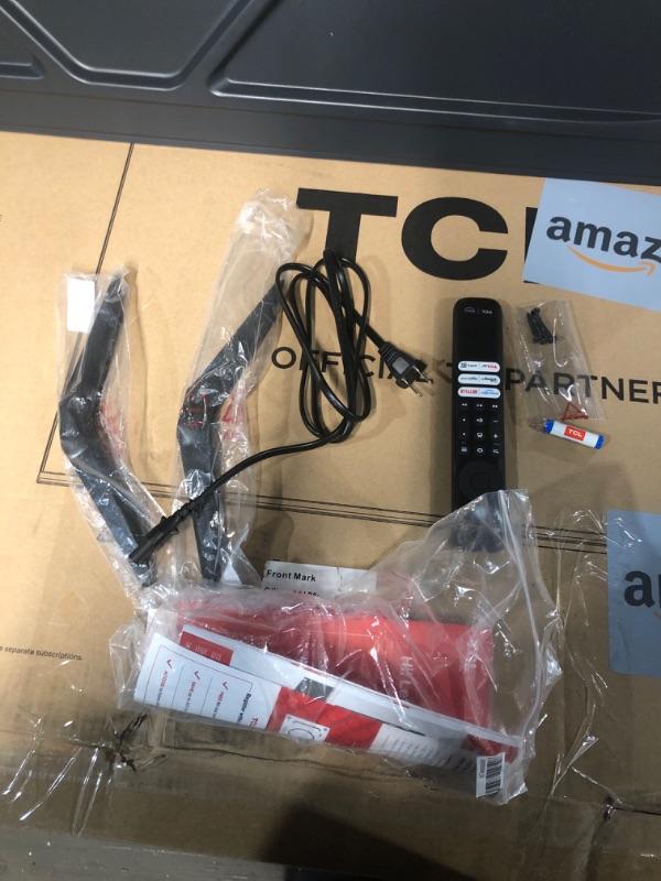 Photo 1 of ***TESTED FOR POWER ONLY***TCL 50-Inch Class S5 UHD 4K LED Smart TV with Fire TV (50S551F, 2024 Model), Dolby Vision, HDR PRO+, Dolby Atmos, Alexa Built-in with Voice Remote, Apple AirPlay 2 Compatibility, Streaming Television